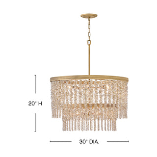Rubina LED Chandelier in Burnished Gold