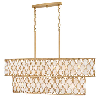 Fredrick Ramond - FR41509PI - LED Linear Pendant - Estie - Piastra Gold