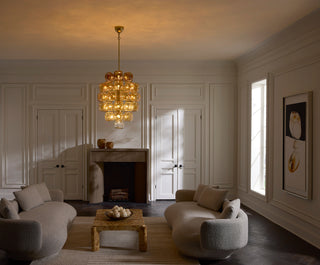 Perriand LED Chandelier in Unlacquered Brass