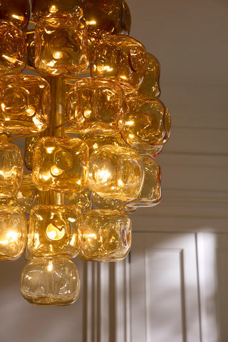 Perriand LED Chandelier in Unlacquered Brass