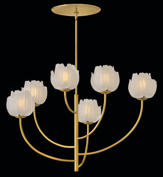 Fantine LED Chandelier in Unlacquered Brass