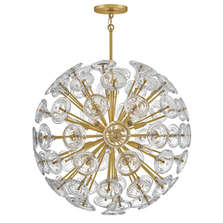 Maya LED Chandelier in Unlacquered Brass