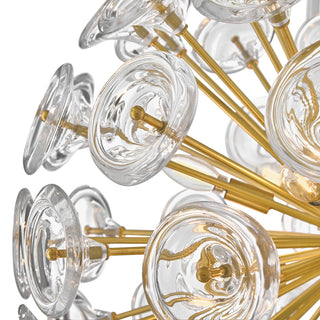 Maya LED Chandelier in Unlacquered Brass