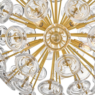 Maya LED Chandelier in Unlacquered Brass