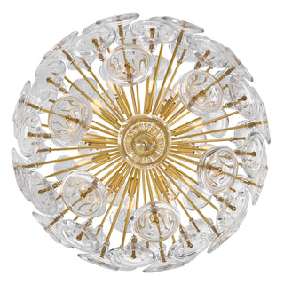 Maya LED Chandelier in Unlacquered Brass