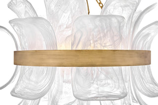 Fleur LED Chandelier in Burnished Gold