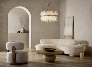 Fleur LED Chandelier in Burnished Gold