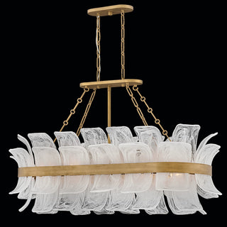 Fleur LED Linear Pendant in Burnished Gold