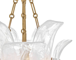 Fleur LED Pendant in Burnished Gold