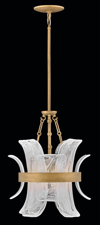 Fleur LED Pendant in Burnished Gold