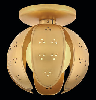 Anthos LED Semi Flush Mount in Unlacquered Brass