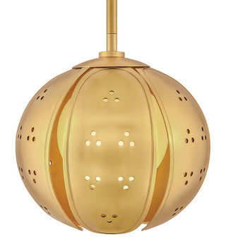 Anthos LED Pendant in Unlacquered Brass