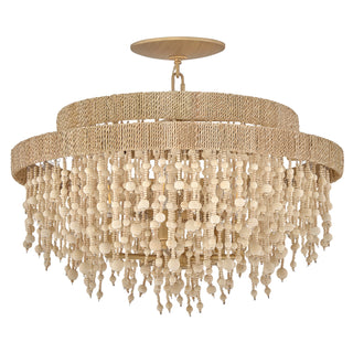Freya LED Semi Flush Mount in Burnished Gold