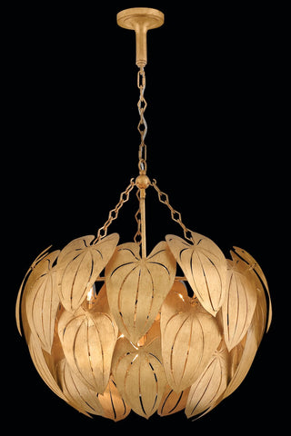 Camille LED Chandelier in Distressed Brass