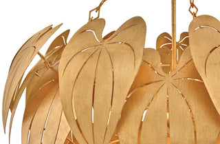 Camille LED Chandelier in Distressed Brass