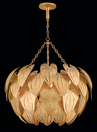 Camille LED Chandelier in Distressed Brass