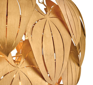 Camille LED Chandelier in Distressed Brass