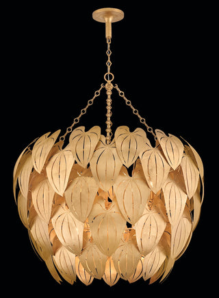 Camille LED Chandelier in Distressed Brass