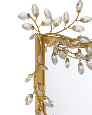 Forget-Me-Not Mirror in Clear/Chinois Gold Leaf