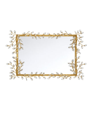 Forget-Me-Not Mirror in Clear/Chinois Gold Leaf