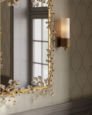 Forget-Me-Not Mirror in Clear/Chinois Gold Leaf