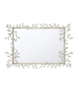 Forget-Me-Not Mirror in Clear/Silver Leaf