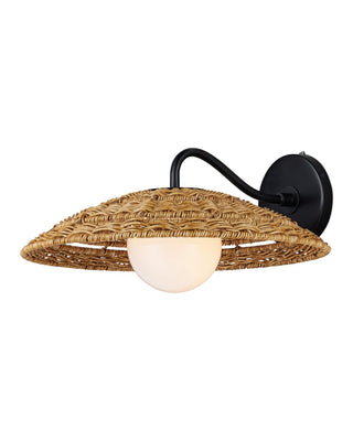 Currey and Company - 5500-0059 - One Light Wall Sconce - Barbary - Natural/Black/Frosted White