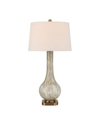Currey and Company - 6000-1025 - One Light Table Lamp - Bombon - Pale Brown/Off-White/Antique Brass