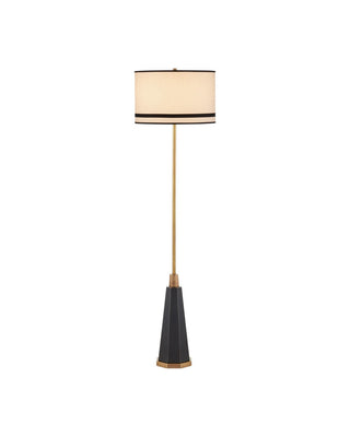 Currey and Company - 8000-0174 - One Light Floor Lamp - Gieves - Black/Bronze/Antique Brass