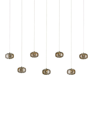 Currey and Company - 9000-1057 - Seven Light Pendant - Pepper - Nickel/Silver