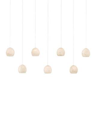 Currey and Company - 9000-1064 - Seven Light Pendant - Lazio - White/Silver