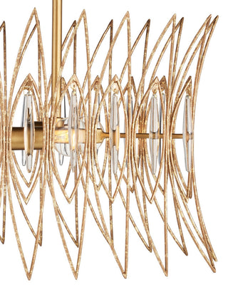 Marquise Eight Light Chandelier in Clear/Luxor Gold