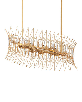 Marquise Eight Light Chandelier in Clear/Luxor Gold
