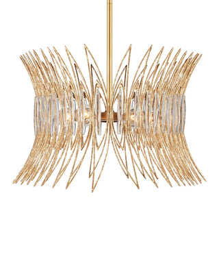 Marquise Eight Light Chandelier in Clear/Luxor Gold