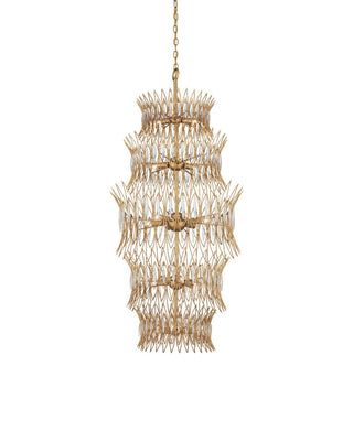 Marquise 18 Light Chandelier in Clear/Luxor Gold