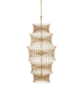 Marquise 18 Light Chandelier in Clear/Luxor Gold