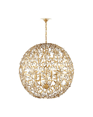 Secret Garden Four Light Chandelier in Clear/Contemporary Gold Leaf/Contemporary Gold