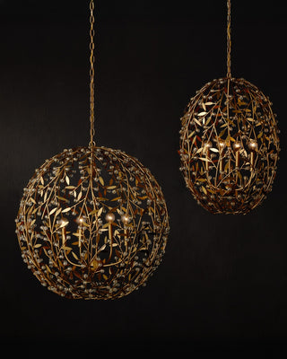 Secret Garden Four Light Chandelier in Clear/Contemporary Gold Leaf/Contemporary Gold