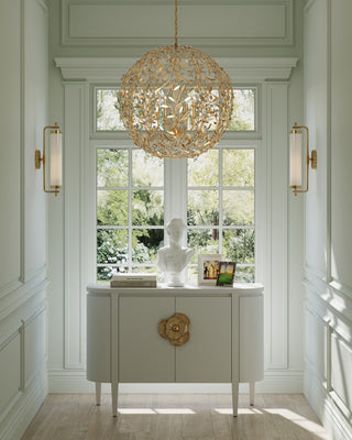 Secret Garden Four Light Chandelier in Clear/Contemporary Gold Leaf/Contemporary Gold