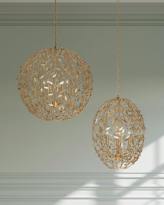 Secret Garden Four Light Chandelier in Clear/Contemporary Gold Leaf/Contemporary Gold
