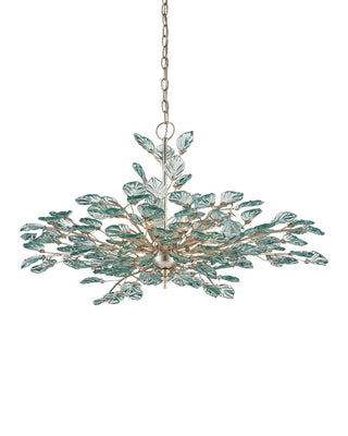 Baobab Eight Light Chandelier in Clear/Contemporary Silver Leaf/Contemporary Silver