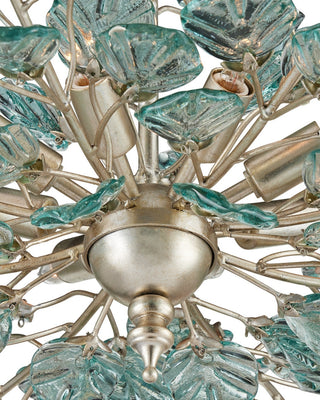 Baobab Eight Light Chandelier in Clear/Contemporary Silver Leaf/Contemporary Silver