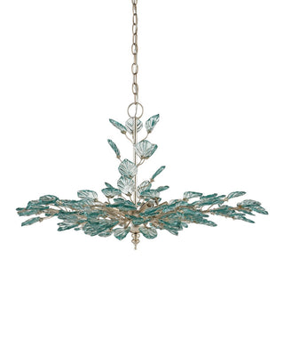 Baobab Eight Light Chandelier in Clear/Contemporary Silver Leaf/Contemporary Silver