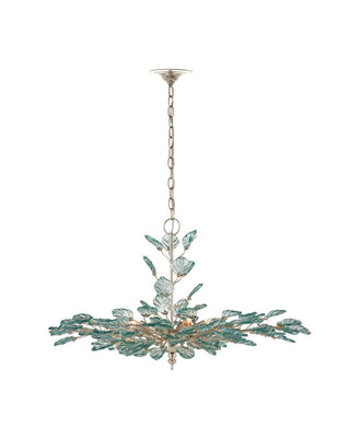 Baobab Eight Light Chandelier in Clear/Contemporary Silver Leaf/Contemporary Silver