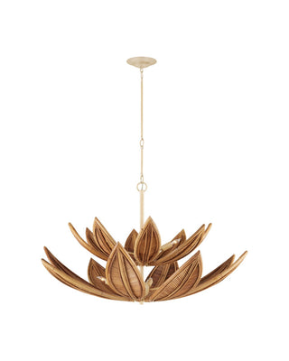 Cubana Eight Light Chandelier in Natural/Coco Cream