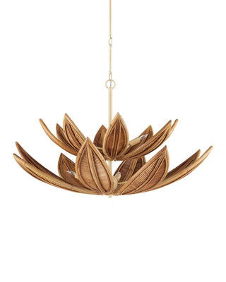Cubana Eight Light Chandelier in Natural/Coco Cream