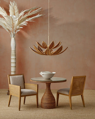Cubana Eight Light Chandelier in Natural/Coco Cream