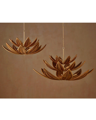 Cubana Eight Light Chandelier in Natural/Coco Cream