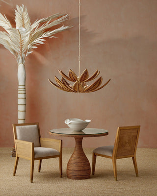 Cubana Eight Light Chandelier in Natural/Coco Cream