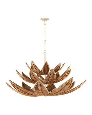 Cubana 12 Light Chandelier in Natural/Coco Cream